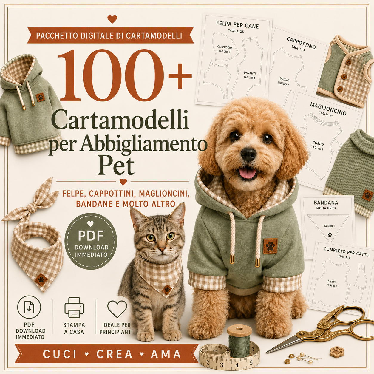 100+ CartamodelliI Per Abbigliamiento Pet