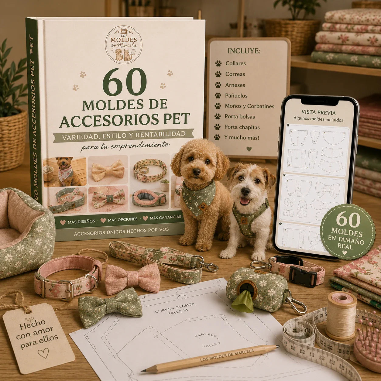 60 Moldes de Accesorios Pet Premium